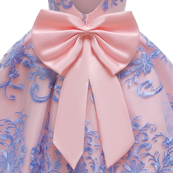 🎀SALE🎀NEW Embroidery Princess Flower Lace Bow Wedding, Birthday Party Dress - Picture 3 of 9